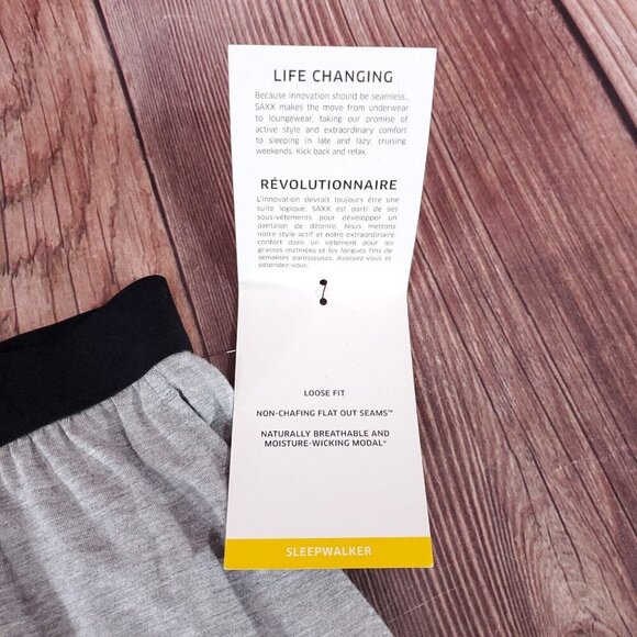 NWT Saxx Underwear Co Mens Size Medium Sleepwalker Pants Gray sweatpants SXLW30 - Picture 10 of 12